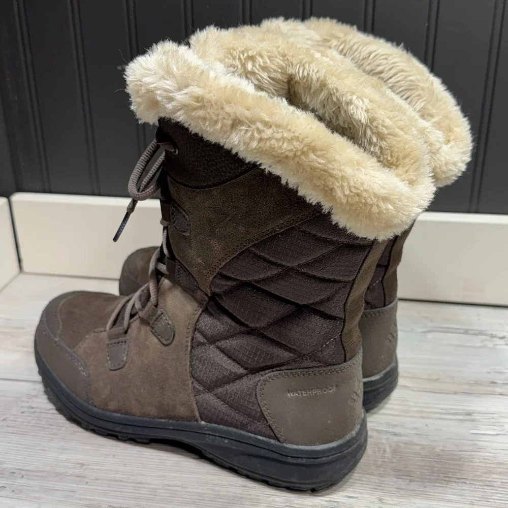 Columbia‎ Ice Maiden II Women's 8 Brown Waterproof Winter Snow Boots BL1581-232
